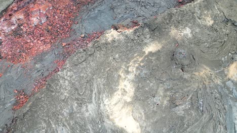 slow aerial shot over lava field, big island, hawai'i