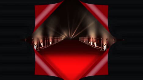 red carpet with lights