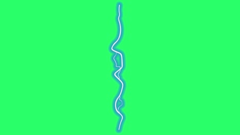 animación luz ártica forma de energía eléctrica aislar en fondo verde.