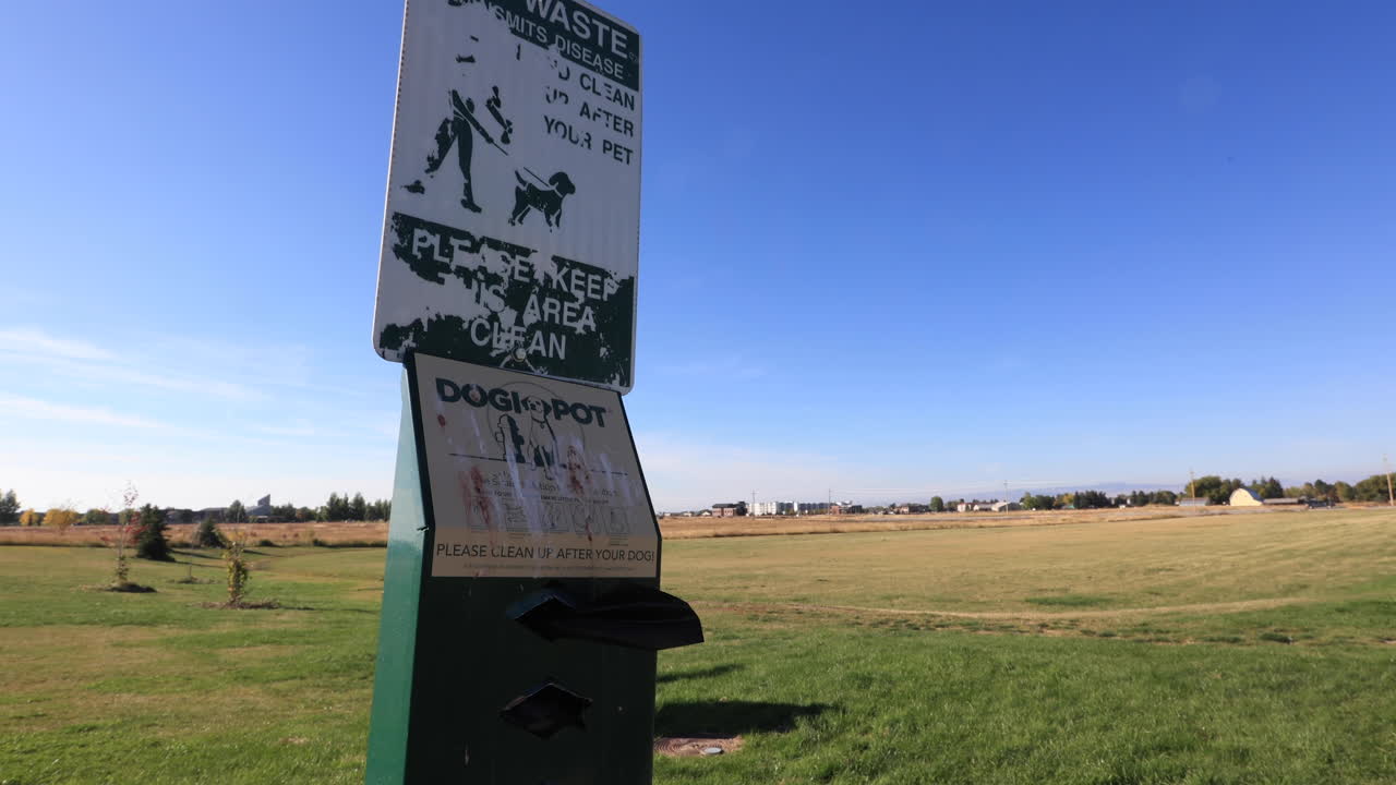 estación de desechos de perros en 4k