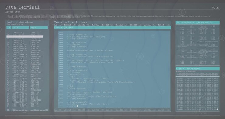 Animation of waves over data processing
