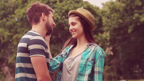 In-slow-motion-young-couple-smiling-at-each-other