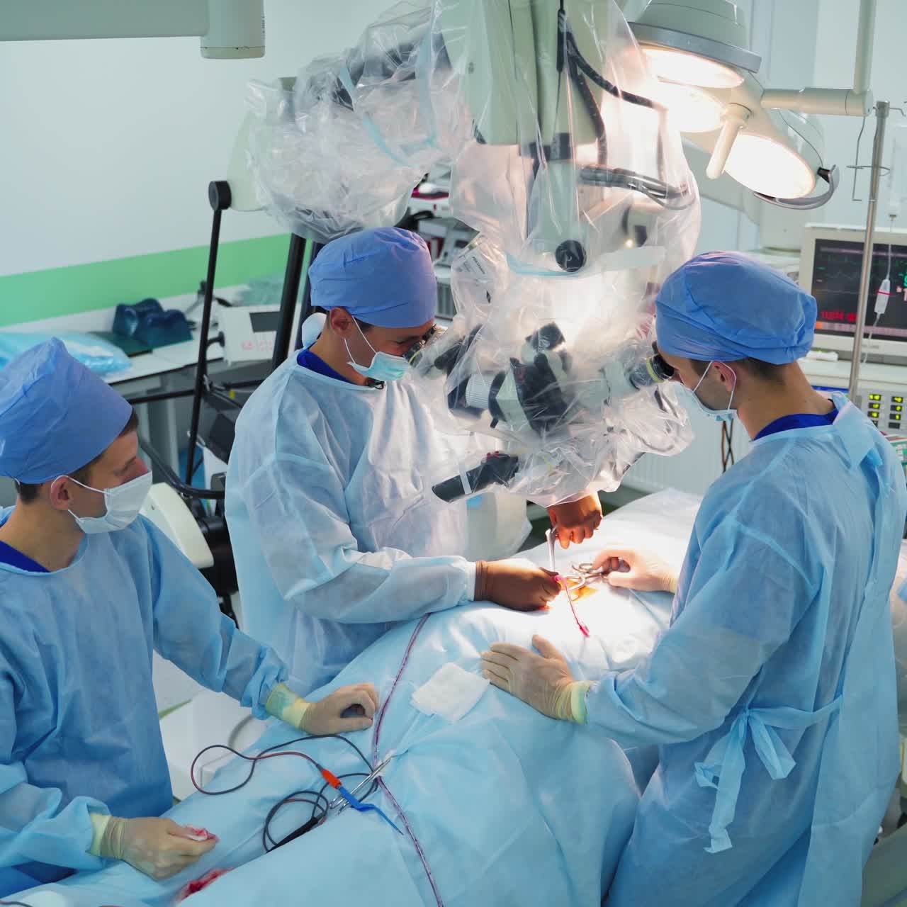 Team of doctors during surgery