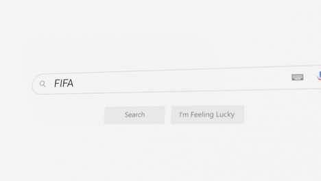 searching for fifa on internet browser