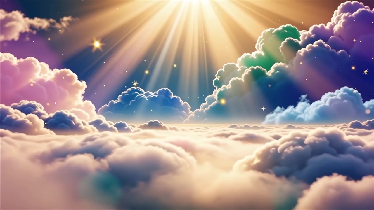 Christian Heavenly Light Worship Background