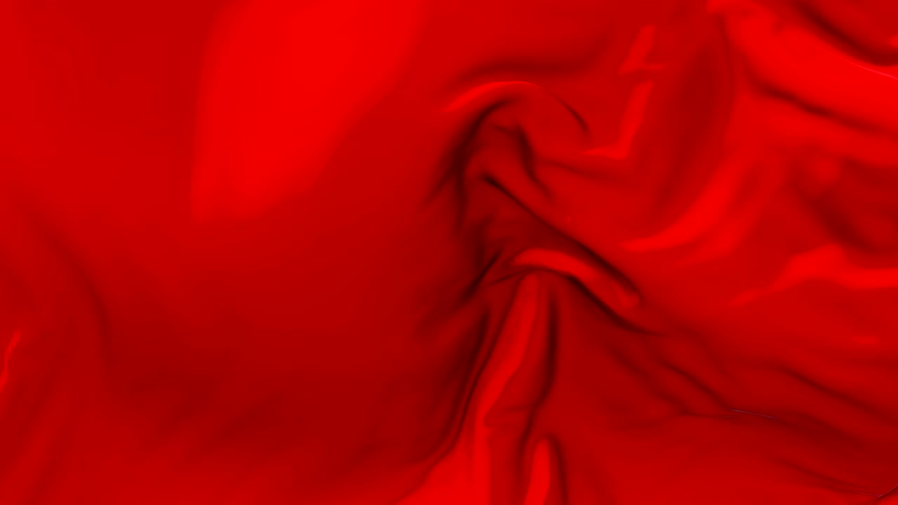 Red Flag Waving in Wind Slow Motion Animation . 4K Realistic Fabric Texture Flag Smooth Blowing on a windy day Continuous Seamless Loop Background.