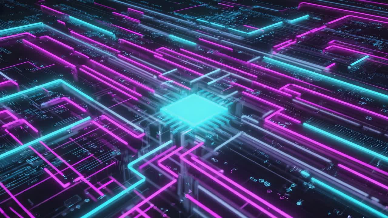 Futuristic Circuit Board Technology