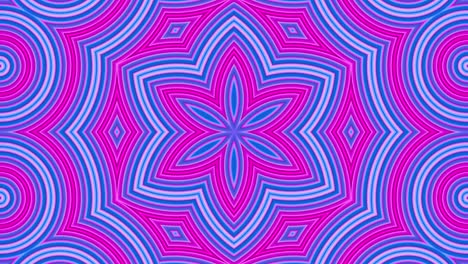 abstracto 3d sin costuras fondo brillante en 4k con cintas rojas y azules. rayas rojas y azul se mueven cíclicamente en geometría simple estilo creativo de dibujos animados. animación suave en bucle. 12 caleidoscopio