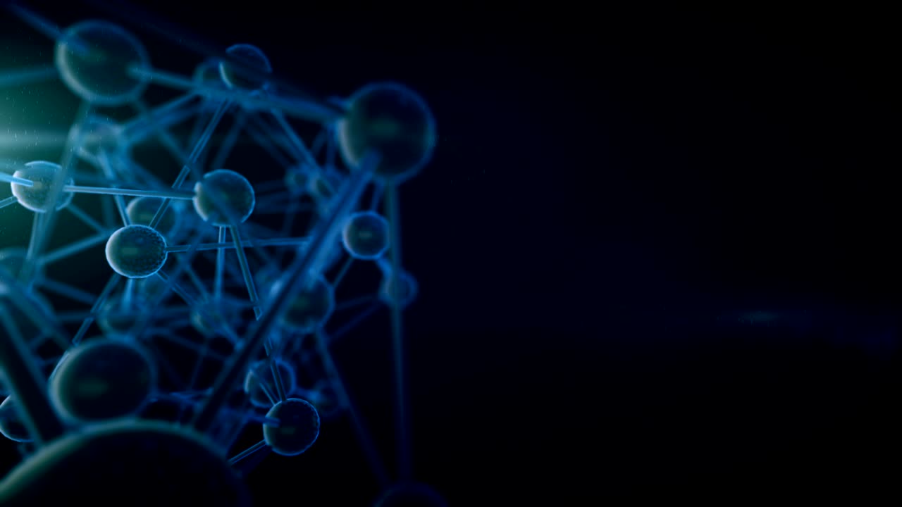 moléculas en bucle sin costuras sobre un fondo negro