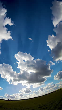 beautiful cloudscape over a field