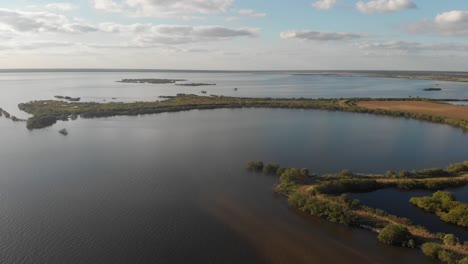 mosquito lagoon indian river florida merritt island national wildlife refuge summer fishing boating water sports aerial drone tracking sunset