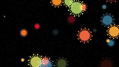 4k loopable abstract coronavirus, bacteria model animation