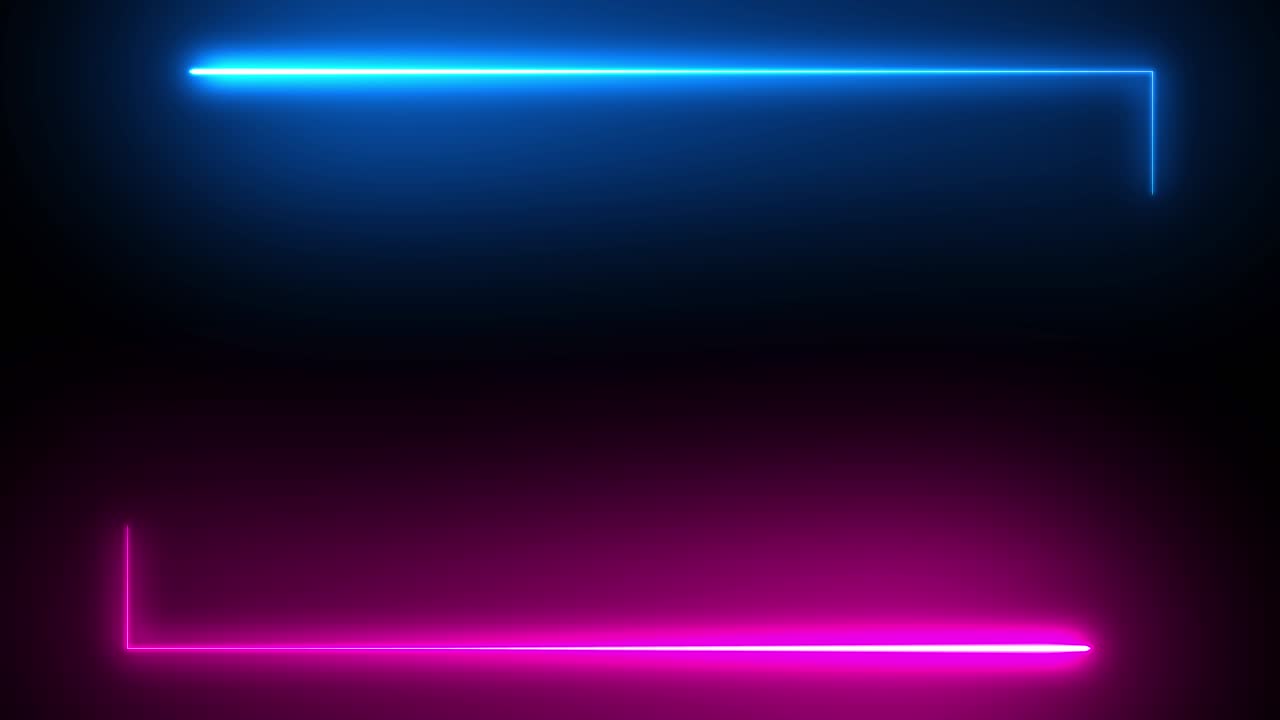 4k glowing neon blue lines abstract tech futuristic motion loop background rings circles virtual