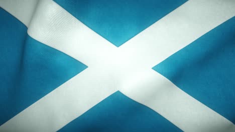 flag of scotland waving in the wind