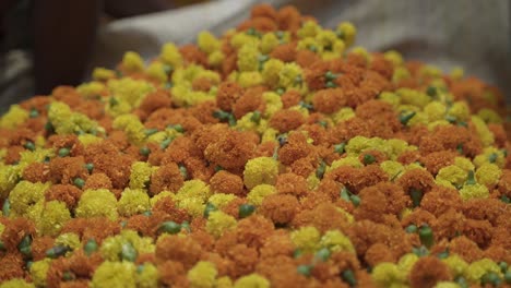 marigolds are brought to the market for sale