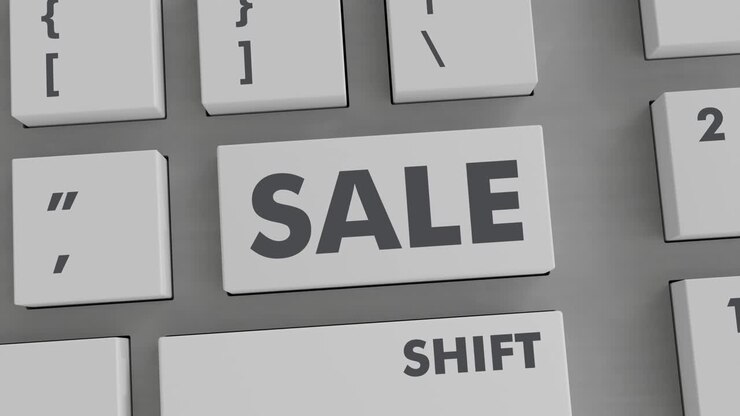 SALE BUTTON PRESSING ON KEYBOARD