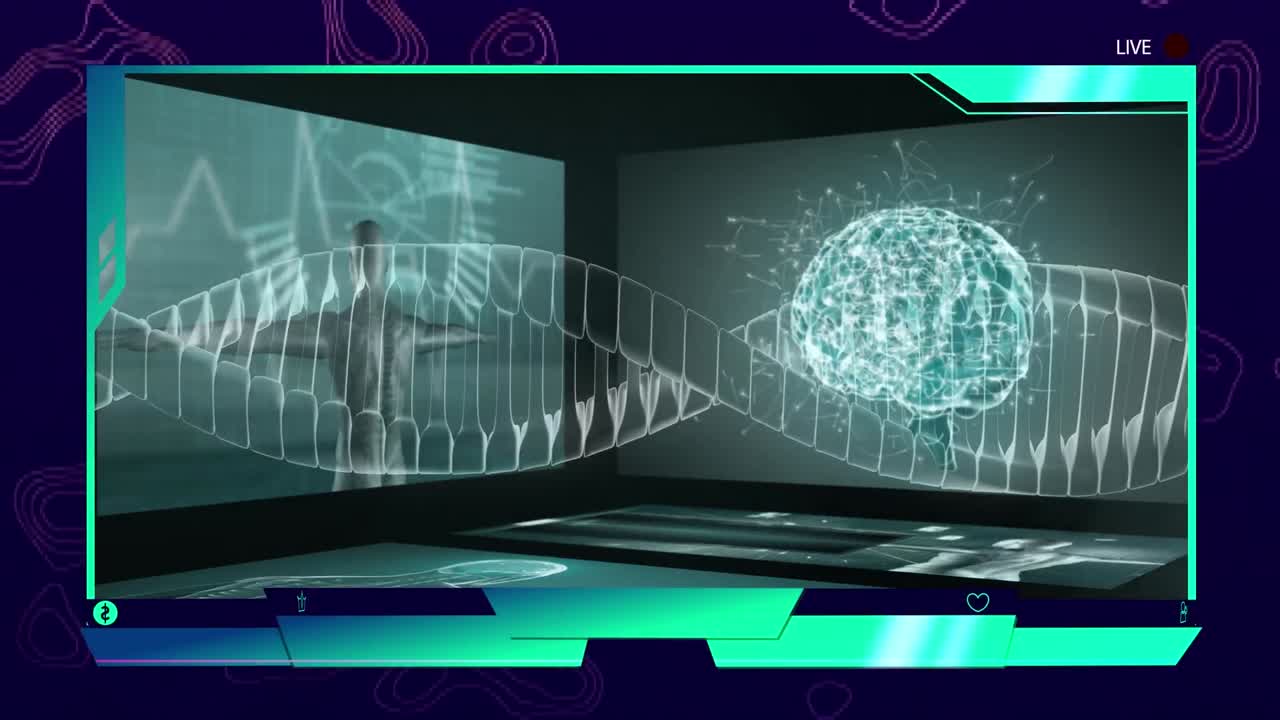 animación del procesamiento de datos en pantallas móviles