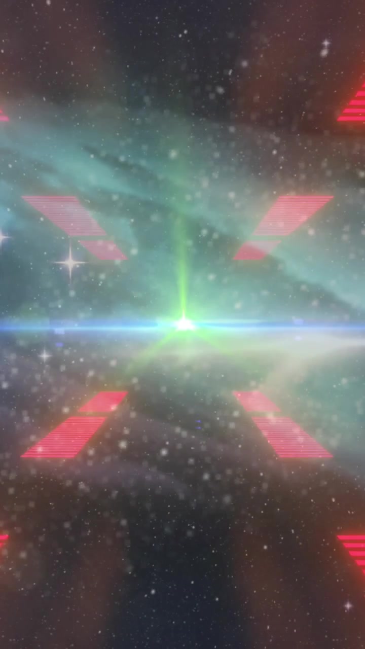 Spazio e stelle sullo sfondo di un tunnel luminoso