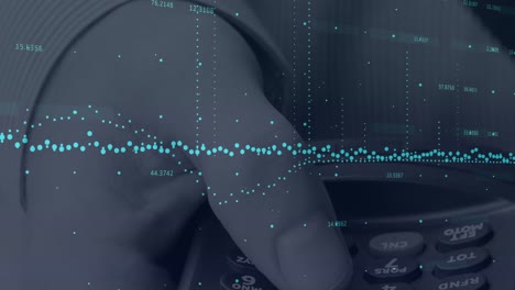 Animación-Del-Procesamiento-De-Datos-Financieros-Sobre-La-Calculadora-De-Mano