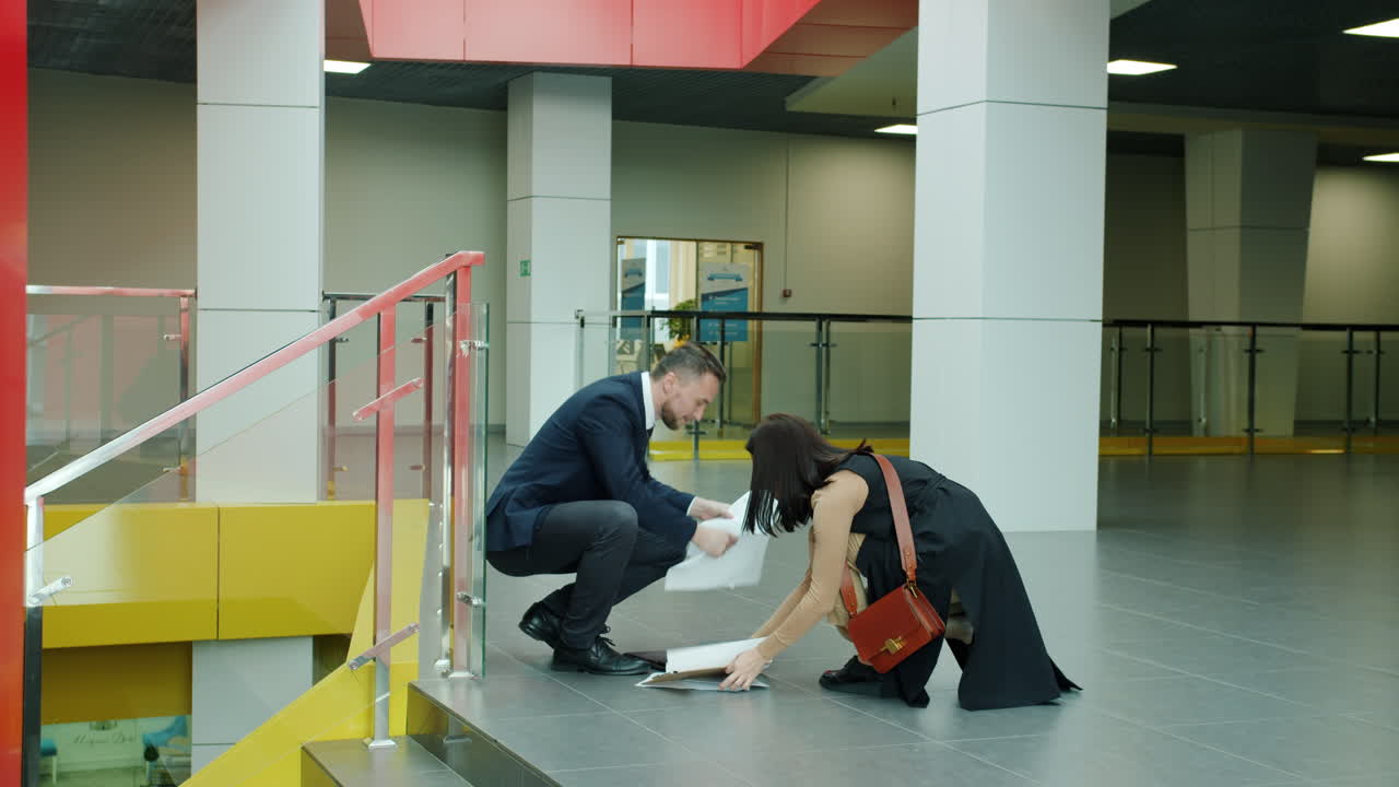 Business Colleagues Helping Each Other