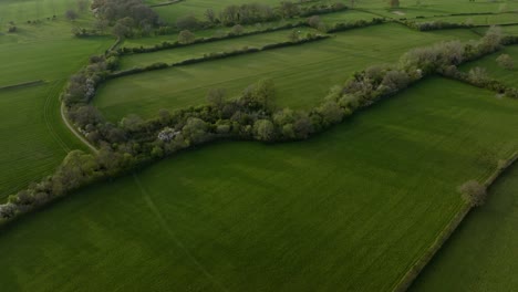 Oxfordshire-Frühling-Landschaft-Landschaft-Cotswolds-England-Luftbild