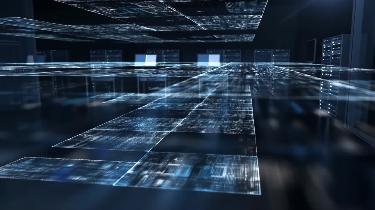 Futuristic Digital Data Network