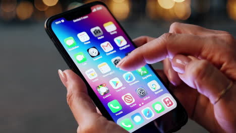 hands using a smartphone