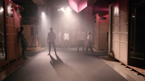 contemporary dance performance in industrial space