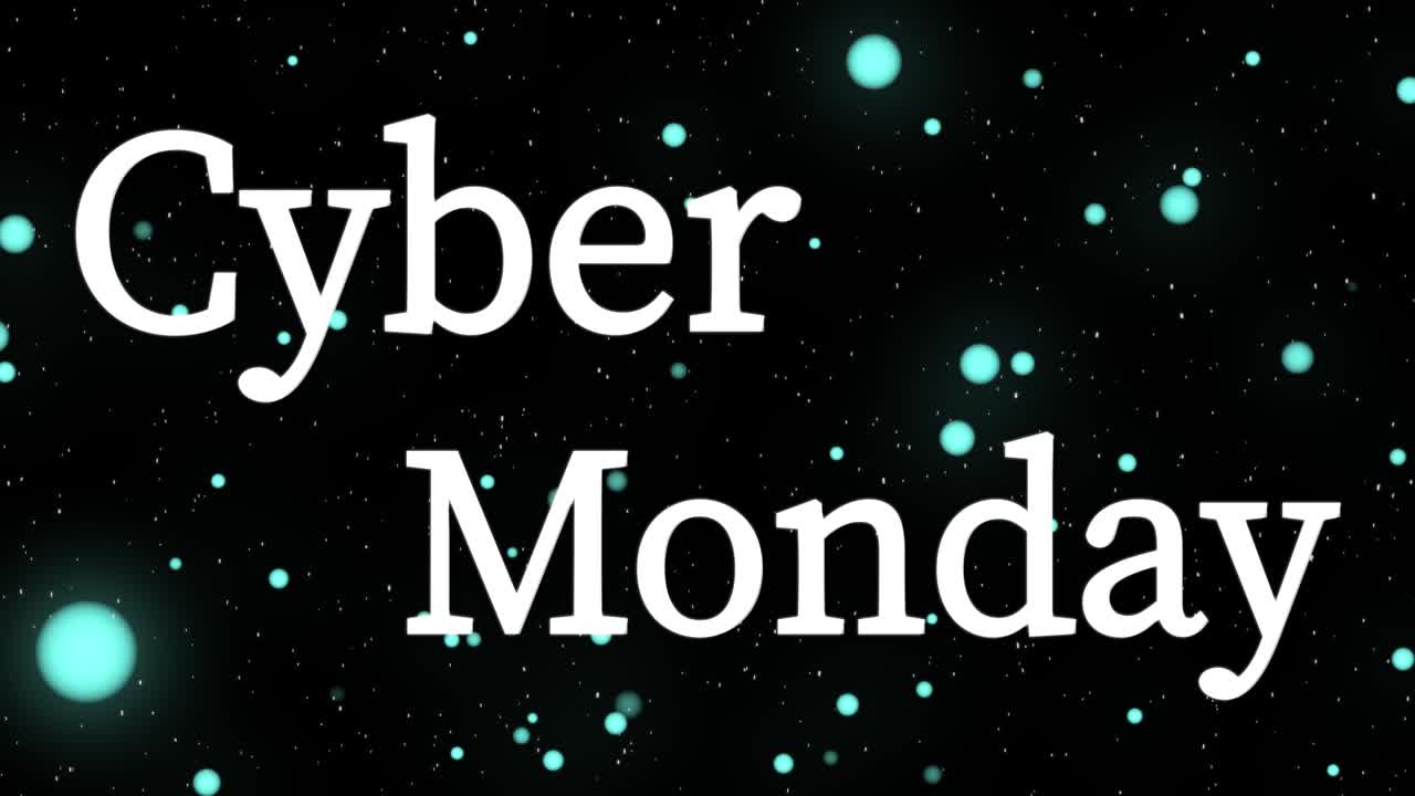 ciber lunes venta evento texto animación gráficos en movimiento