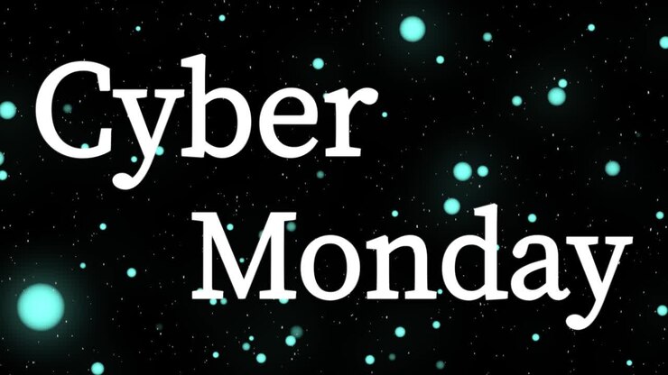 Cyber Monday sale event text animation motion graphics