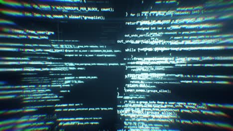 visualización de código de computadora abstracto