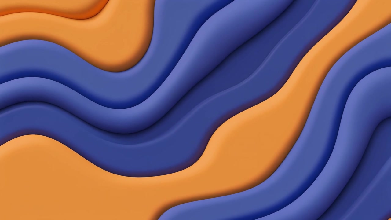 Abstract Motion Background with Flowing Blue and Orange Waves