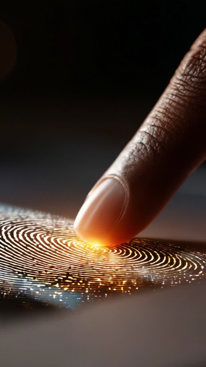 A close-up view of a finger activating a touch-sensitive surface, showcasing digital interaction and illuminating technology with a glowing effect