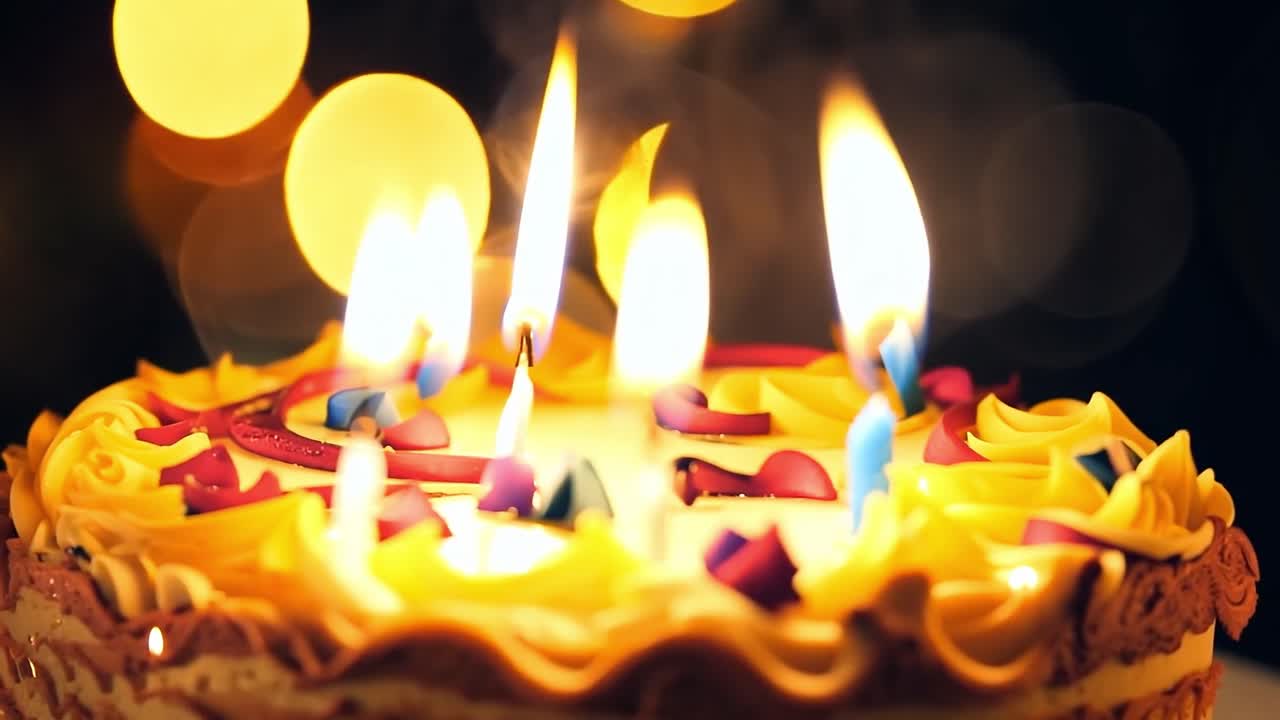 pastel de cumpleaños con velas