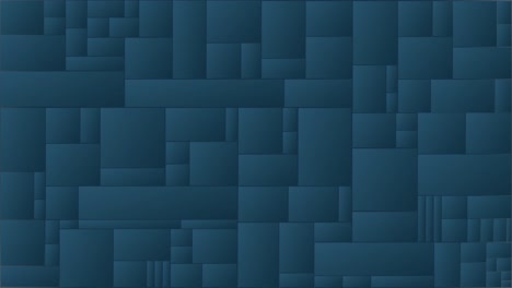 dynamic transformation of abstract blue blocks