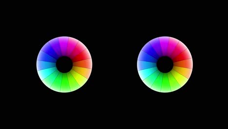 animación de rueda de dos colores para gráficos y fondos de video