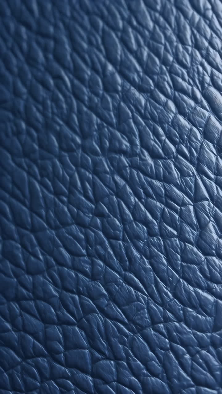 Close-up view of blue leather texture