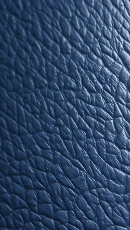close-up view of blue leather texture