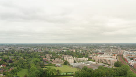 Wide-rising-aerial-shot-of-Cambridge-UK