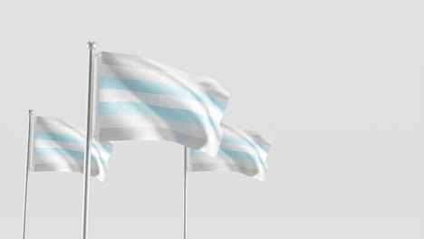 demiboy pride flag 3d render on white background