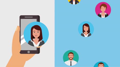 trabajo en equipo personas animación hd