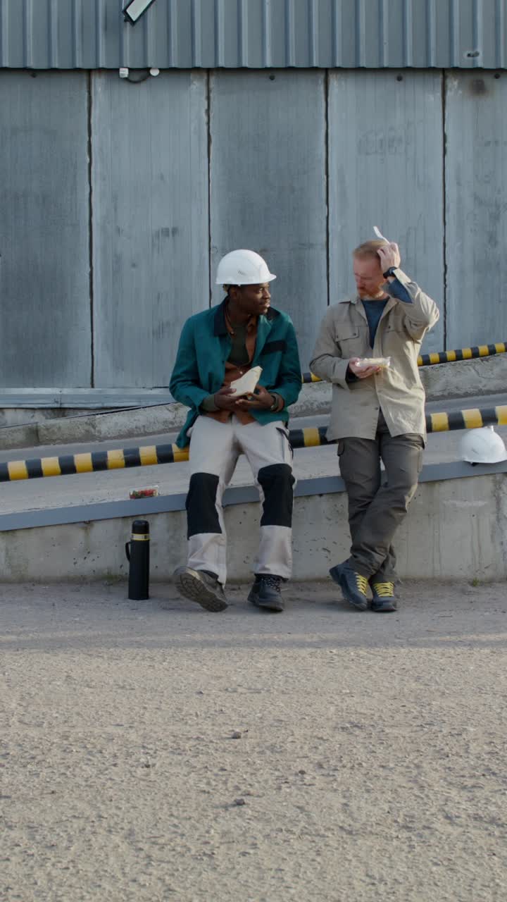 Construction Workers on Lunch Break
