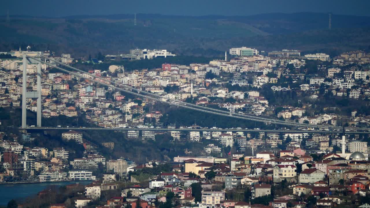 paisaje de la ciudad de estambul con vista al puente