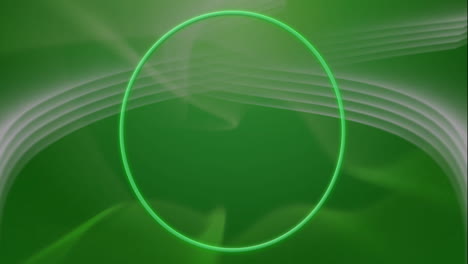 animating green circle and abstract shapes on green background