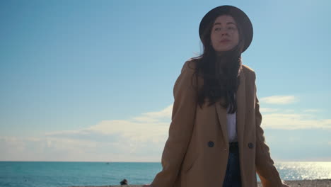 woman on the beach