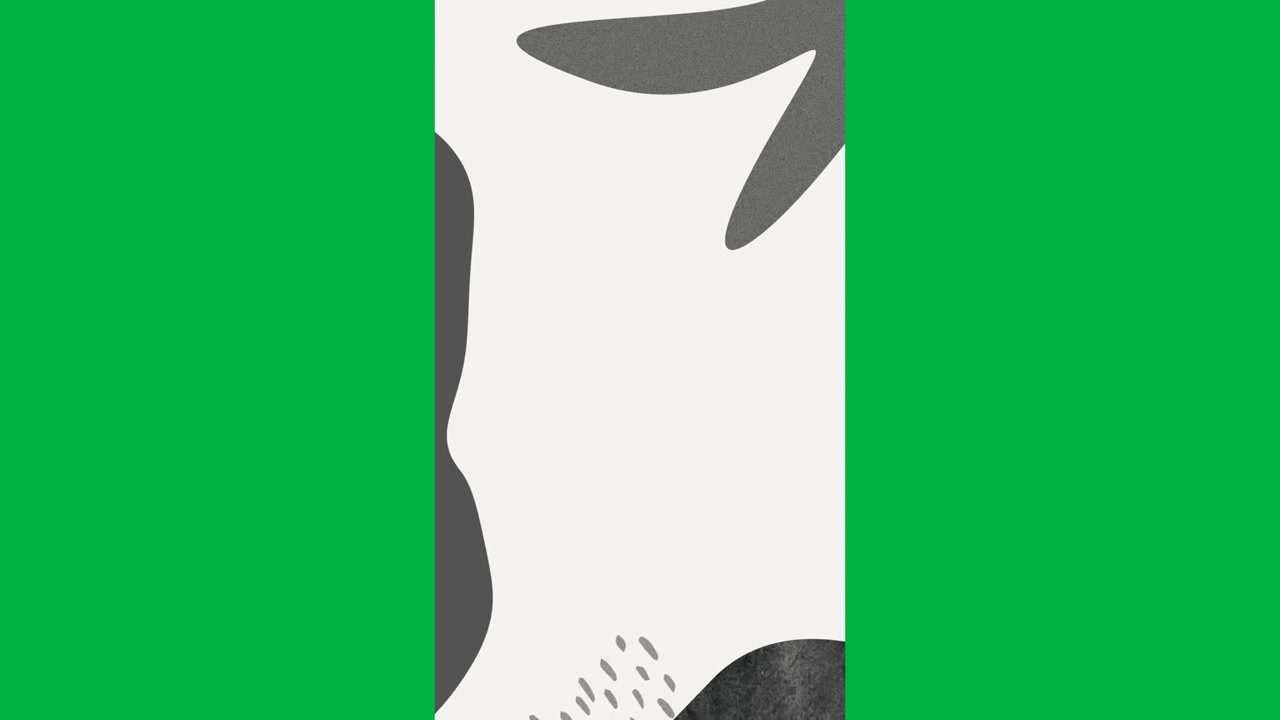 Motion graphic astratto con forme organiche e sfondo verde