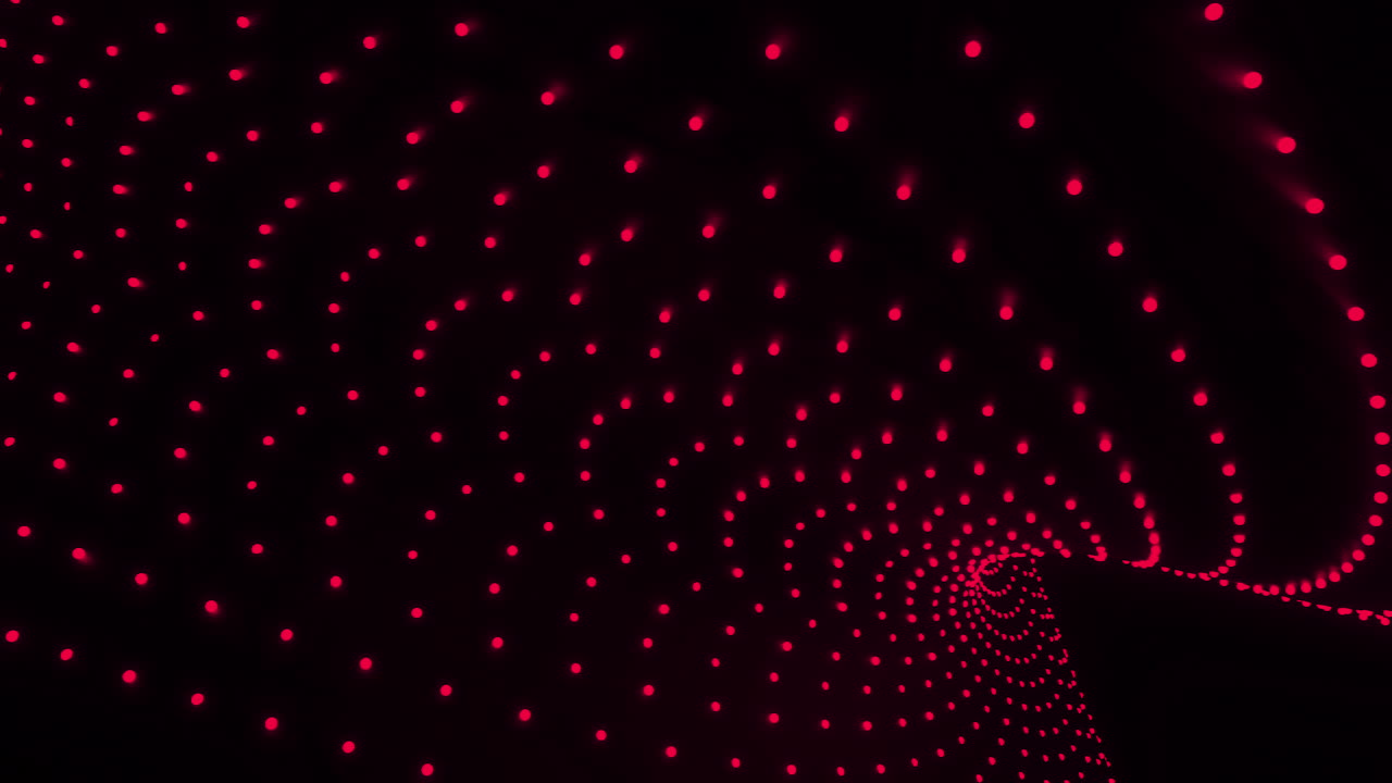 Abstract Glowing Red Spiral Tunnel