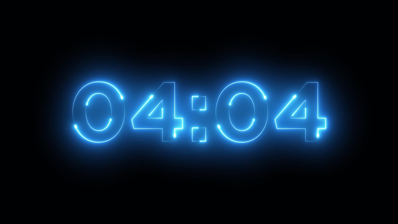 Digital Neon Countdown Timer