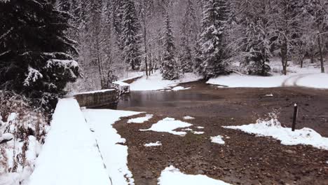 serene winter landscape of valley of bystry stream in kuznice, tatra mountains, poland