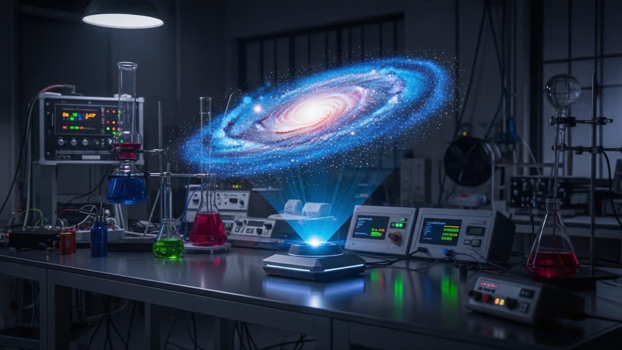 An Intriguing Scientific Experiment Revealing a Vivid Galaxy Projection ...